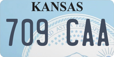 KS license plate 709CAA