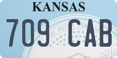 KS license plate 709CAB