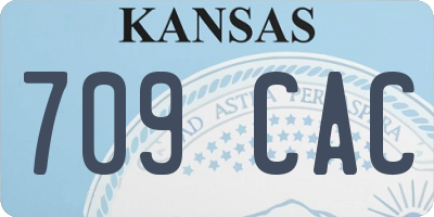 KS license plate 709CAC