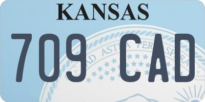 KS license plate 709CAD