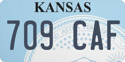 KS license plate 709CAF