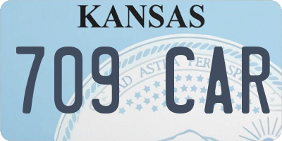 KS license plate 709CAR
