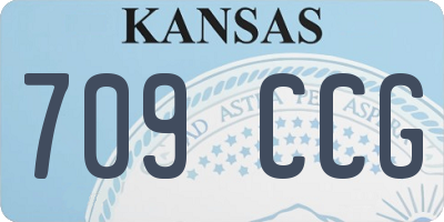 KS license plate 709CCG