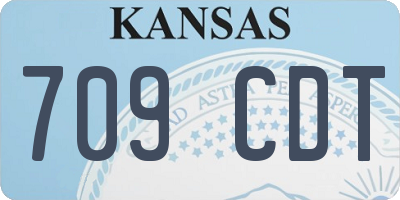 KS license plate 709CDT