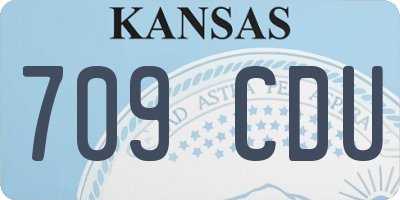 KS license plate 709CDU