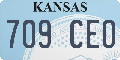 KS license plate 709CEO