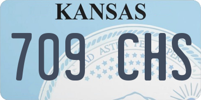 KS license plate 709CHS