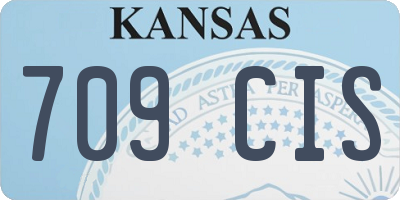 KS license plate 709CIS