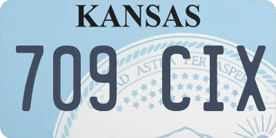 KS license plate 709CIX