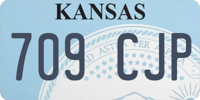 KS license plate 709CJP