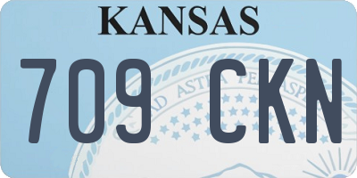 KS license plate 709CKN
