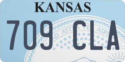 KS license plate 709CLA