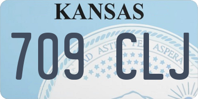 KS license plate 709CLJ