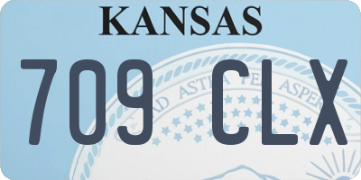 KS license plate 709CLX