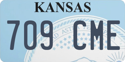 KS license plate 709CME