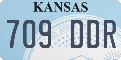 KS license plate 709DDR