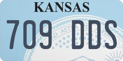 KS license plate 709DDS