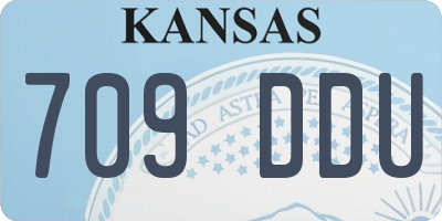 KS license plate 709DDU