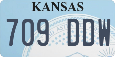 KS license plate 709DDW