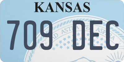 KS license plate 709DEC