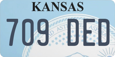 KS license plate 709DED