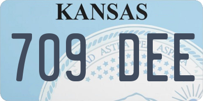 KS license plate 709DEE