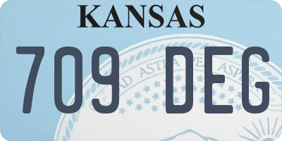 KS license plate 709DEG