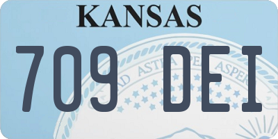 KS license plate 709DEI