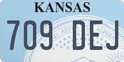 KS license plate 709DEJ