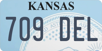 KS license plate 709DEL