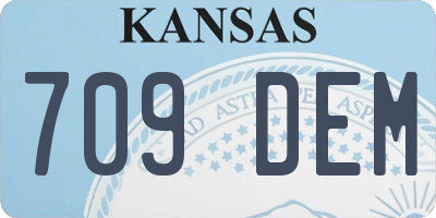 KS license plate 709DEM