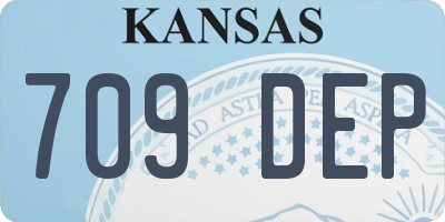 KS license plate 709DEP