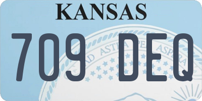 KS license plate 709DEQ