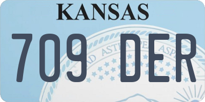 KS license plate 709DER