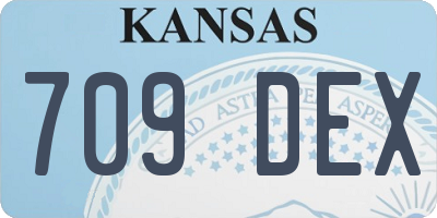 KS license plate 709DEX