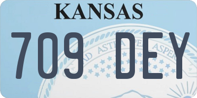 KS license plate 709DEY