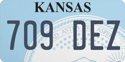 KS license plate 709DEZ