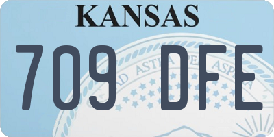 KS license plate 709DFE