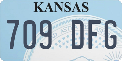 KS license plate 709DFG