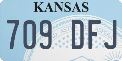 KS license plate 709DFJ