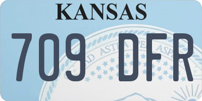 KS license plate 709DFR