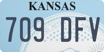 KS license plate 709DFV