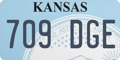 KS license plate 709DGE