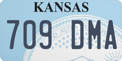 KS license plate 709DMA