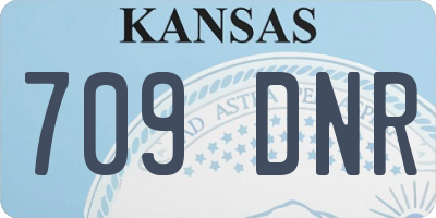 KS license plate 709DNR
