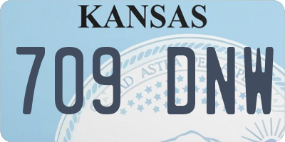 KS license plate 709DNW