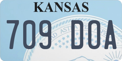 KS license plate 709DOA