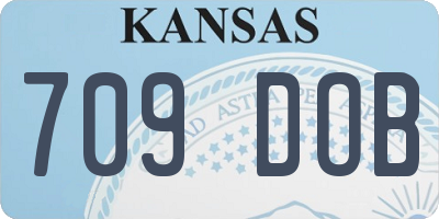 KS license plate 709DOB