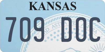 KS license plate 709DOC