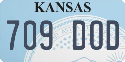 KS license plate 709DOD